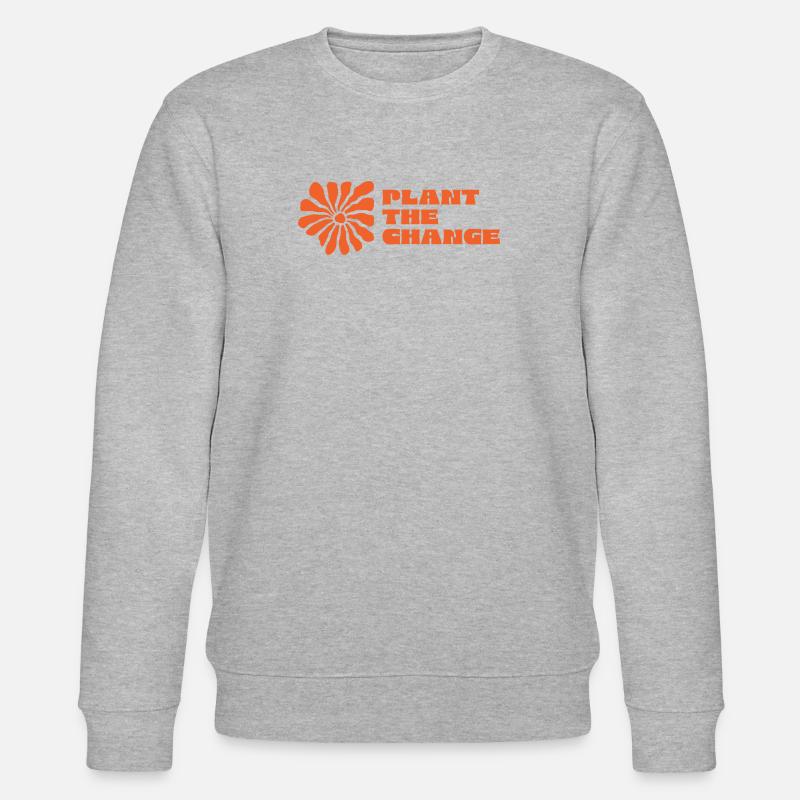 Planter le lettrage Change - Sweat bio CHANGER Stanley/Stella Unisexe - gris chiné