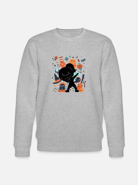 Drôle de fille Silhouette effrayante - Sweat bio CHANGER Stanley/Stella Unisexe - gris chiné