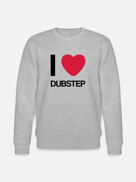 I LOVE DUBSTEP- Gift Idea - Stanley/Stella CHANGER Unisex Organic Sweatshirt - heather grey