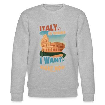 Italie - Sweat bio CHANGER Stanley/Stella Unisexe - gris chiné - Devant - Nik (191cm) & Marisol (170cm)