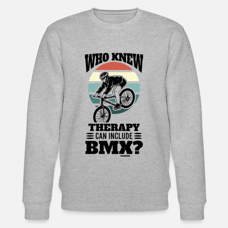 lustiger BMX Spruch - Stanley/Stella Unisex Bio-Sweatshirt CHANGER - Grau meliert