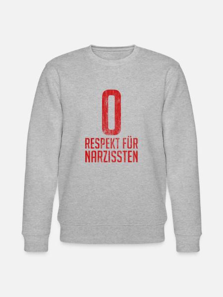 Null Respekt für Narzissten - Stanley/Stella Unisex Bio-Sweatshirt CHANGER - Grau meliert
