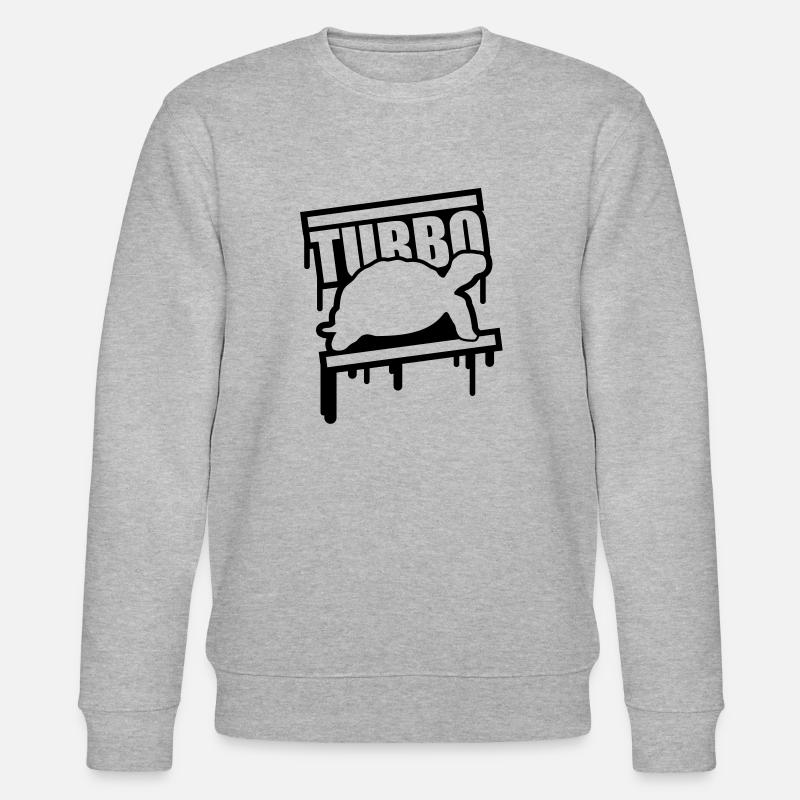 turbo_schildkroete_design_c1 - Stanley/Stella Unisex Bio-Sweatshirt CHANGER  - Grau meliert