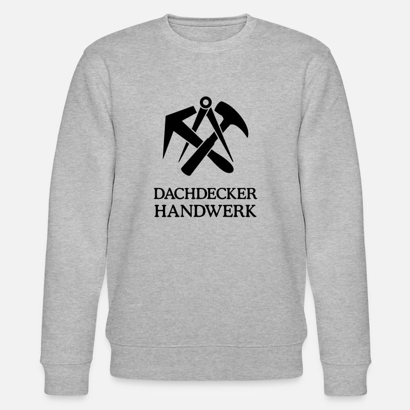 Dachdecker Handwerk Zunftzeichen dachdecker - Stanley/Stella Unisex Bio-Sweatshirt CHANGER  - Grau meliert