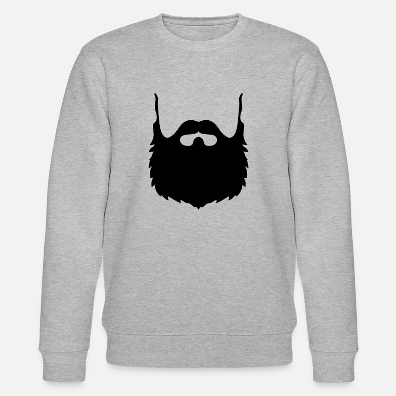 Bart - Beard - Moustache - Stanley/Stella CHANGER Unisex Organic Sweatshirt - heather grey