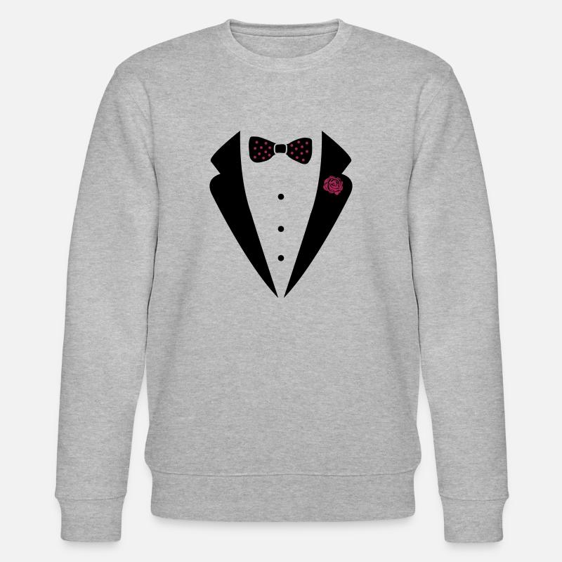 bow_tie_anzug_002 - Stanley/Stella Unisex Bio-Sweatshirt CHANGER  - Grau meliert