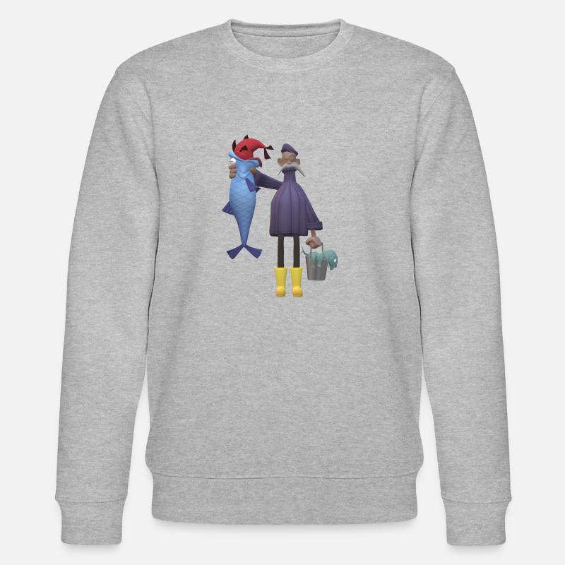 Pêche Pêcheur Pêcheur Poisson Drôle - Sweat bio CHANGER Stanley/Stella Unisexe - gris chiné