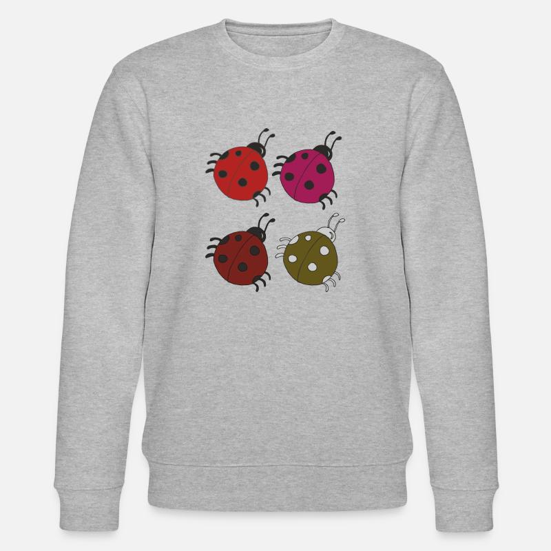 Ladybug 4 Pack - Stanley/Stella CHANGER Unisex Organic Sweatshirt - heather grey