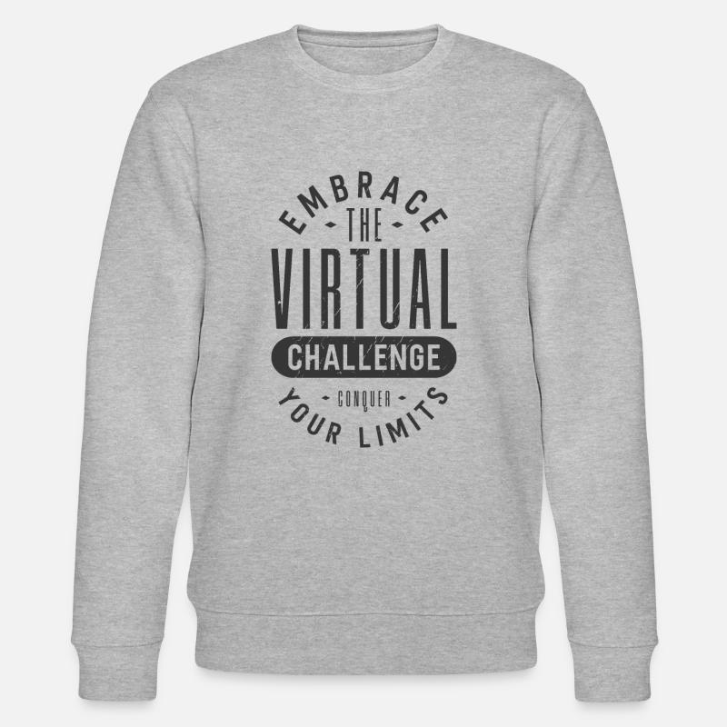 SIMRACING - Embrace the Virtual Challenge Vintage - Stanley/Stella Unisex Bio-Sweatshirt CHANGER  - Grau meliert