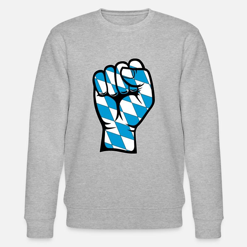 Bayern Flagge Faust - Stanley/Stella Unisex Bio-Sweatshirt CHANGER  - Grau meliert