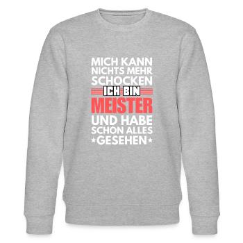 Unshockable master - Stanley/Stella CHANGER Unisex Organic Sweatshirt - heather grey - Front - Nik (191cm) & Marisol (170cm)