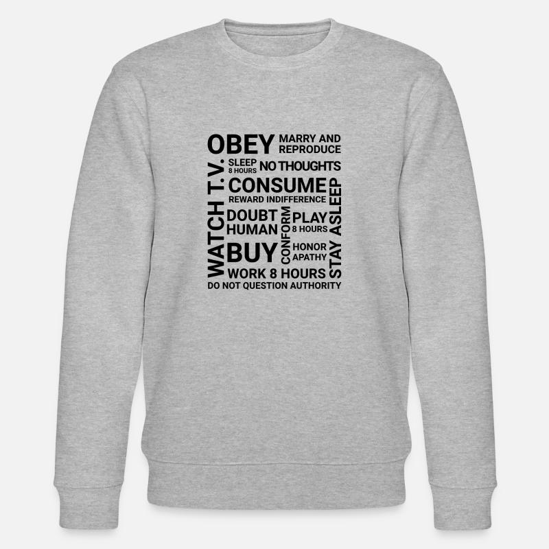 OBÉIR - Sweat bio CHANGER Stanley/Stella Unisexe - gris chiné