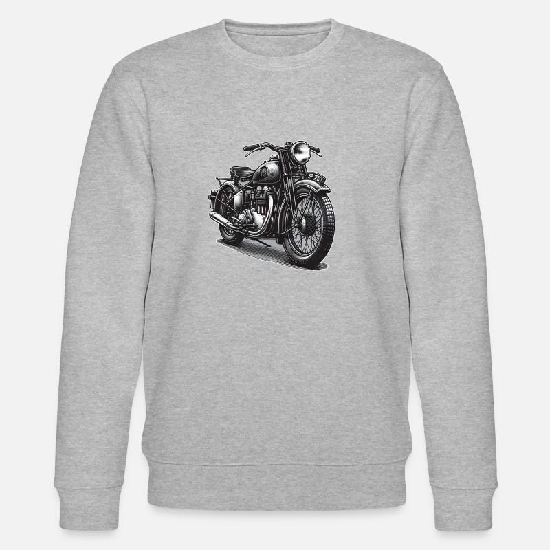 Motorrad Design - Stanley/Stella Unisex Bio-Sweatshirt CHANGER  - Grau meliert