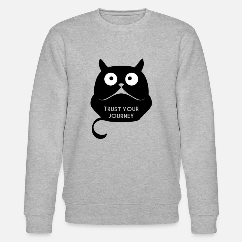 Faites confiance à votre voyage - Katze - Reise - Sweat bio CHANGER Stanley/Stella Unisexe - gris chiné