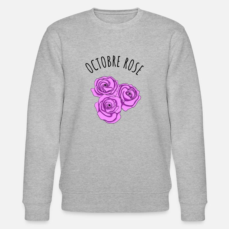 Rosa Oktoberrosen - Stanley/Stella Unisex Bio-Sweatshirt CHANGER  - Grau meliert