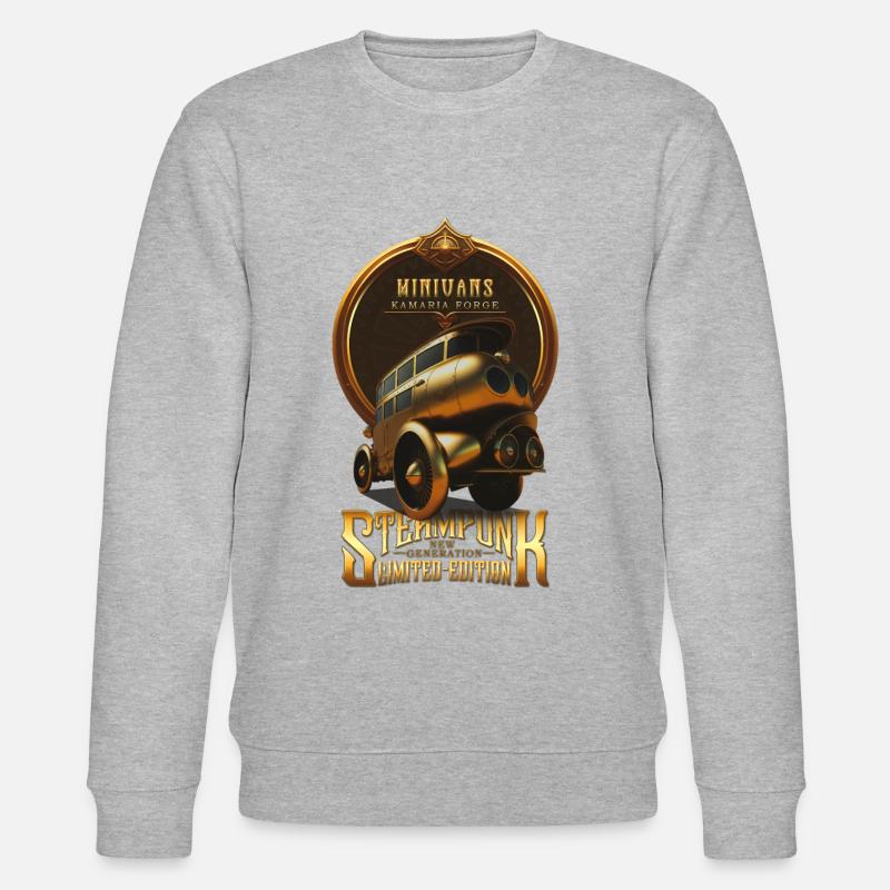 STEAMPUNK OLDTIMER OLDTIMER RETRO MINIVANS - Stanley/Stella Unisex Bio-Sweatshirt CHANGER  - Grau meliert