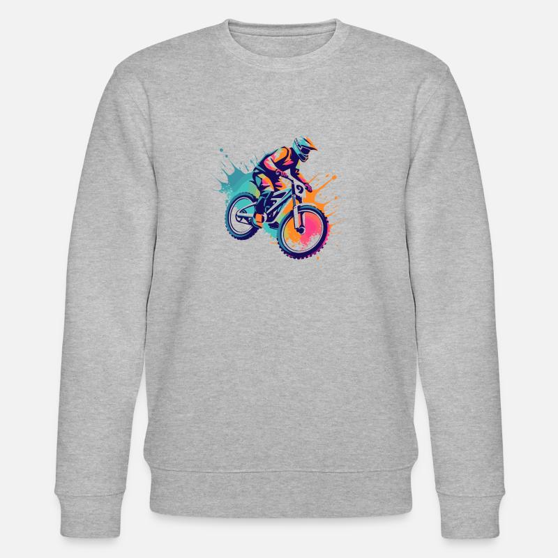 Mountainbikedesign - Stanley/Stella Unisex Bio-Sweatshirt CHANGER  - Grau meliert