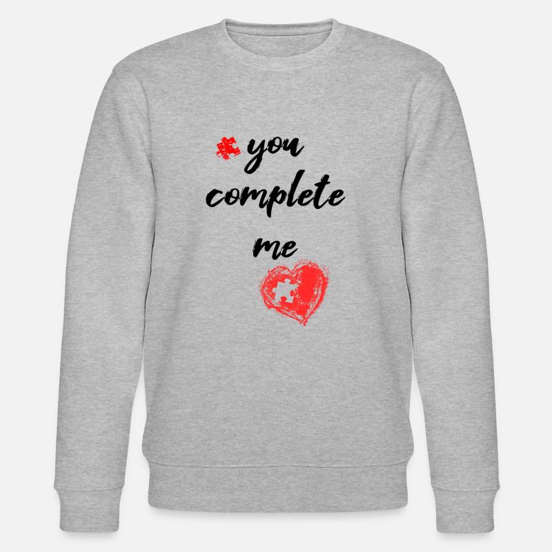 You complete me - Stanley/Stella Unisex Bio-Sweatshirt CHANGER  - Grau meliert