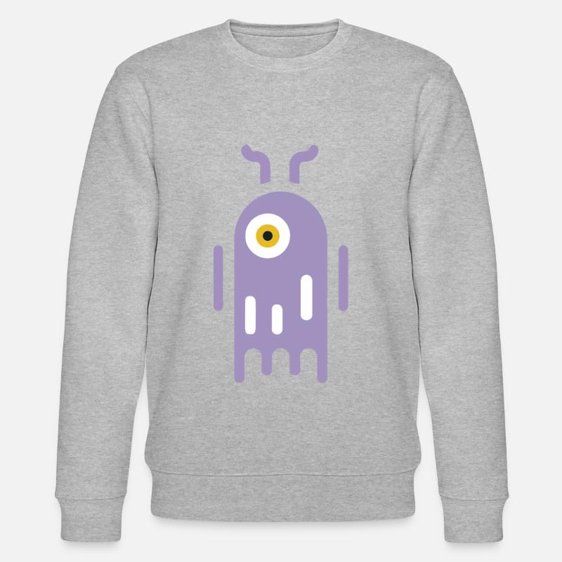 Einäugiges Alien - Stanley/Stella Unisex Bio-Sweatshirt CHANGER  - Grau meliert