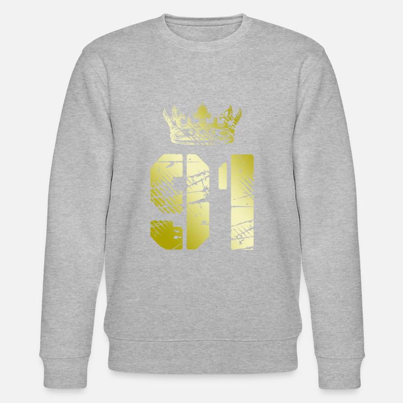 91 Couronne numérique - Sweat bio CHANGER Stanley/Stella Unisexe - gris chiné