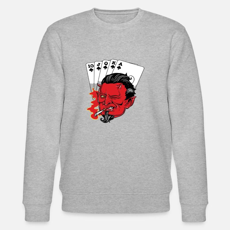Poker Devil - Sweat bio CHANGER Stanley/Stella Unisexe - gris chiné