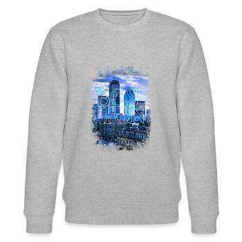 Boston Massachusetts - Stanley/Stella Unisex Bio-Sweatshirt CHANGER  - Grau meliert - Vorne - Nik (191cm) & Marisol (170cm)