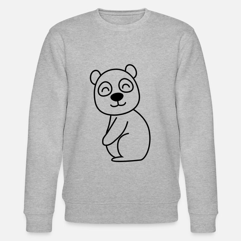 Panda Comic Tier - Stanley/Stella Unisex Bio-Sweatshirt CHANGER  - Grau meliert