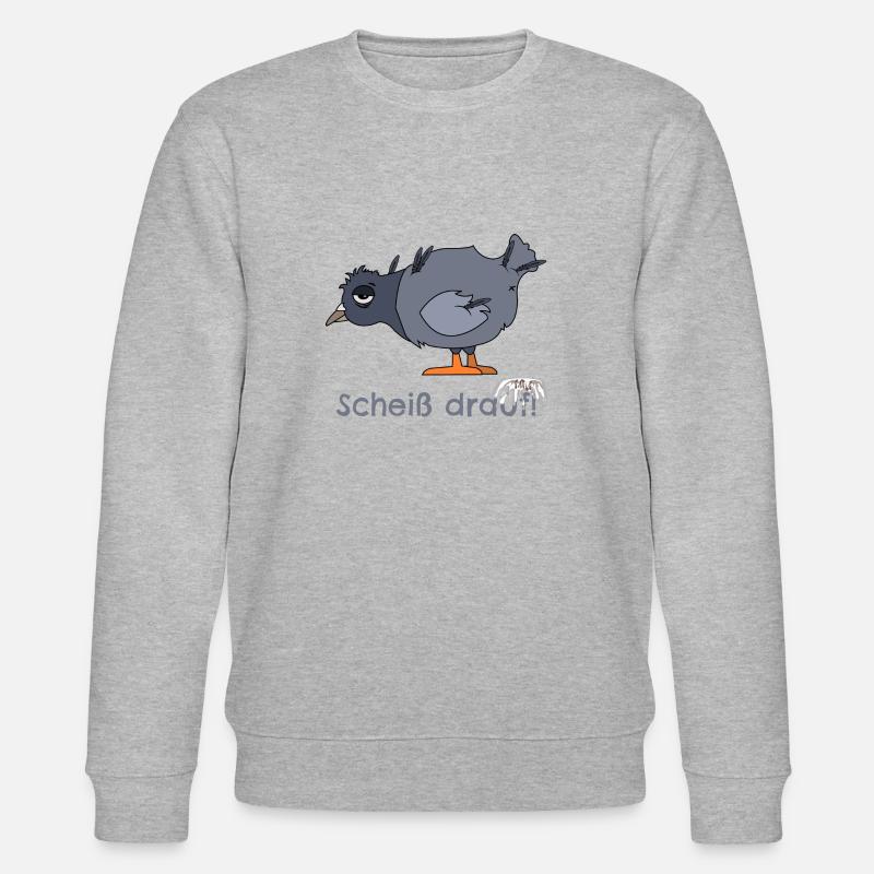 Taube scheiss drauf - Stanley/Stella Unisex Bio-Sweatshirt CHANGER  - Grau meliert