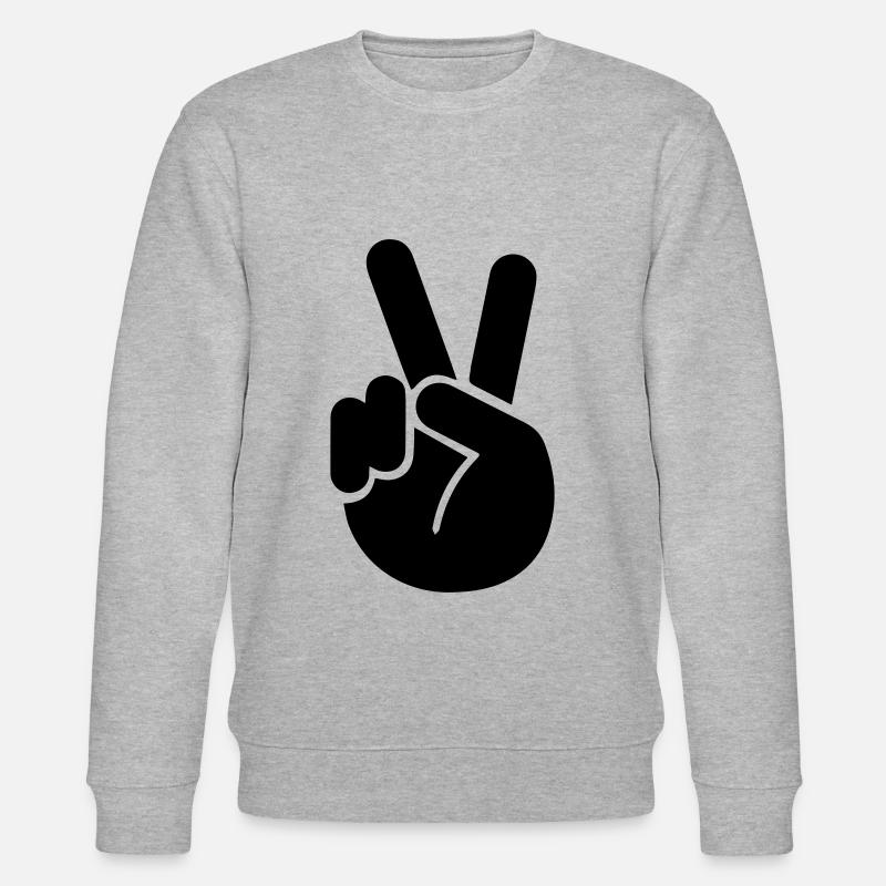 Paix de la main - Sweat bio CHANGER Stanley/Stella Unisexe - gris chiné