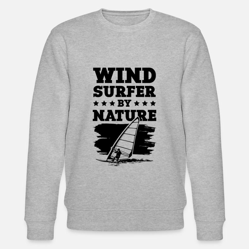 windsurfer windsurfing cooler spruch - Stanley/Stella Unisex Bio-Sweatshirt CHANGER  - Grau meliert