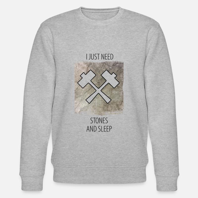 Steinmetz Steinbildhauer Spruch - Stanley/Stella Unisex Bio-Sweatshirt CHANGER - Grau meliert