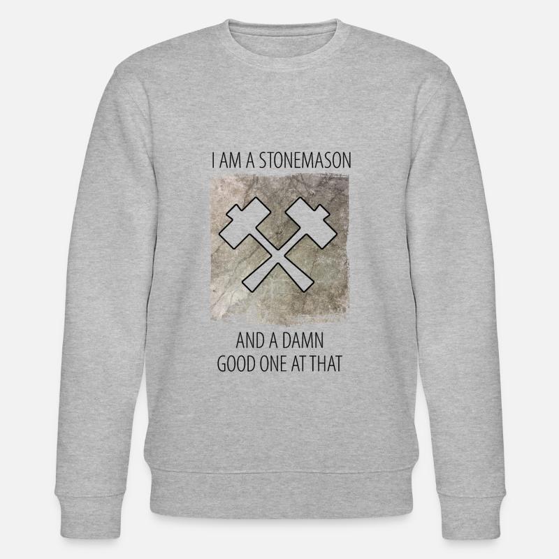 Steinmetz Steinbildhauer Spruch - Stanley/Stella Unisex Bio-Sweatshirt CHANGER - Grau meliert