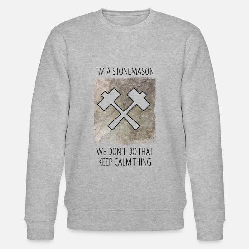 Steinmetz Steinbildhauer Spruch - Stanley/Stella Unisex Bio-Sweatshirt CHANGER  - Grau meliert
