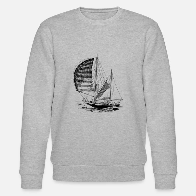 Das Segelboot - Stanley/Stella Unisex Bio-Sweatshirt CHANGER  - Grau meliert