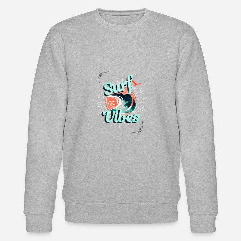 surf vibes - Stanley/Stella Unisex Bio-Sweatshirt CHANGER  - Grau meliert