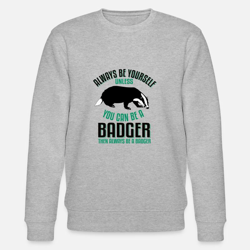Sei ein Dachs - Stanley/Stella Unisex Bio-Sweatshirt CHANGER  - Grau meliert