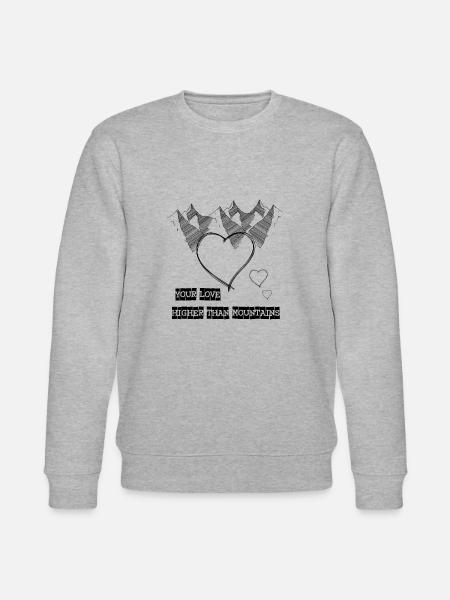 Love higher than mountains - Stanley/Stella CHANGER Unisex Organic Sweatshirt - heather grey