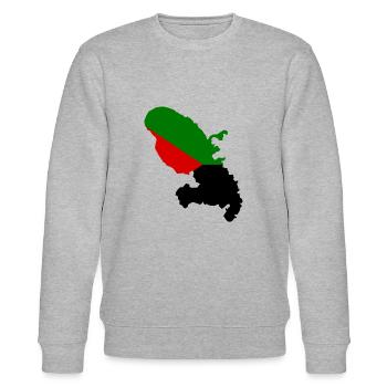 Stadtplan von Martinique - Stanley/Stella Unisex Bio-Sweatshirt CHANGER  - Grau meliert - Vorne - Nik (191cm) & Marisol (170cm)