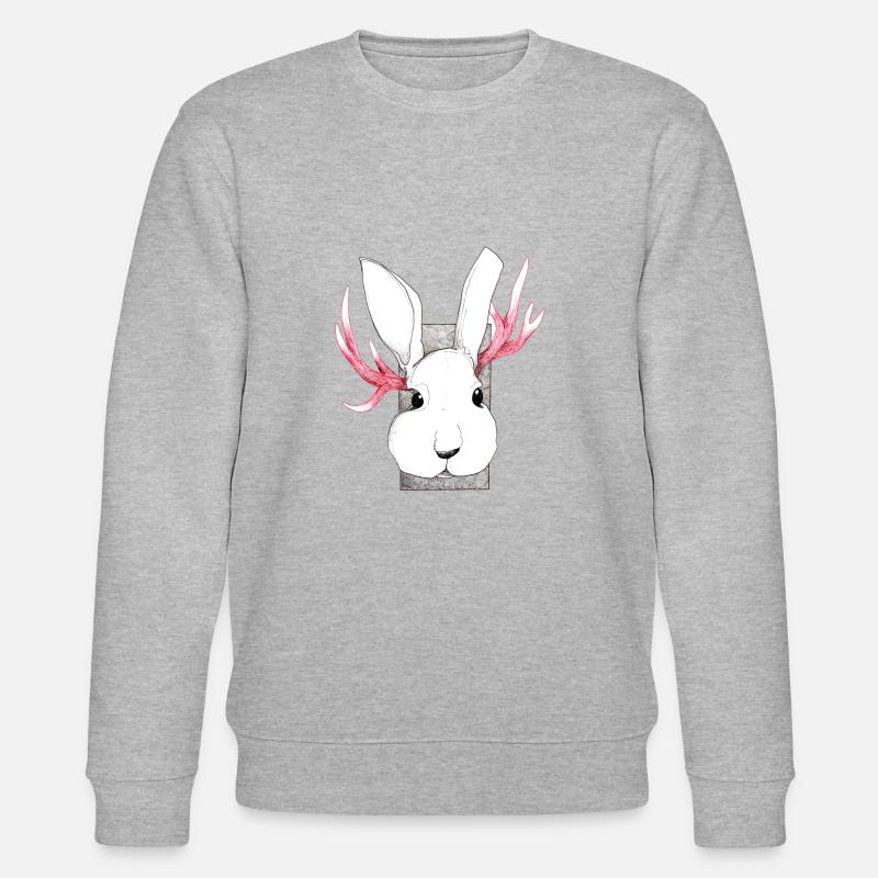 Sei freundlich oder Reh - Stanley/Stella Unisex Bio-Sweatshirt CHANGER  - Grau meliert
