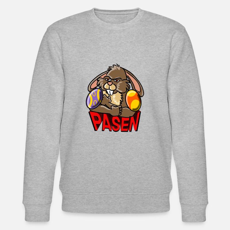 Wütender Osterhase - Stanley/Stella Unisex Bio-Sweatshirt CHANGER  - Grau meliert