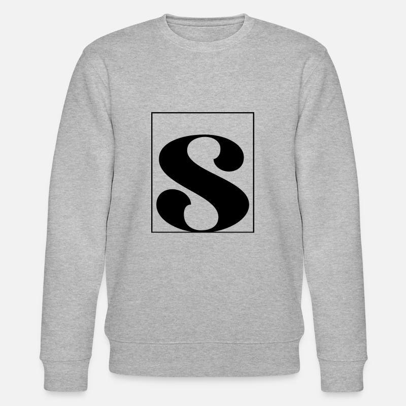 Buchstaben-Alphabet s - Stanley/Stella Unisex Bio-Sweatshirt CHANGER  - Grau meliert