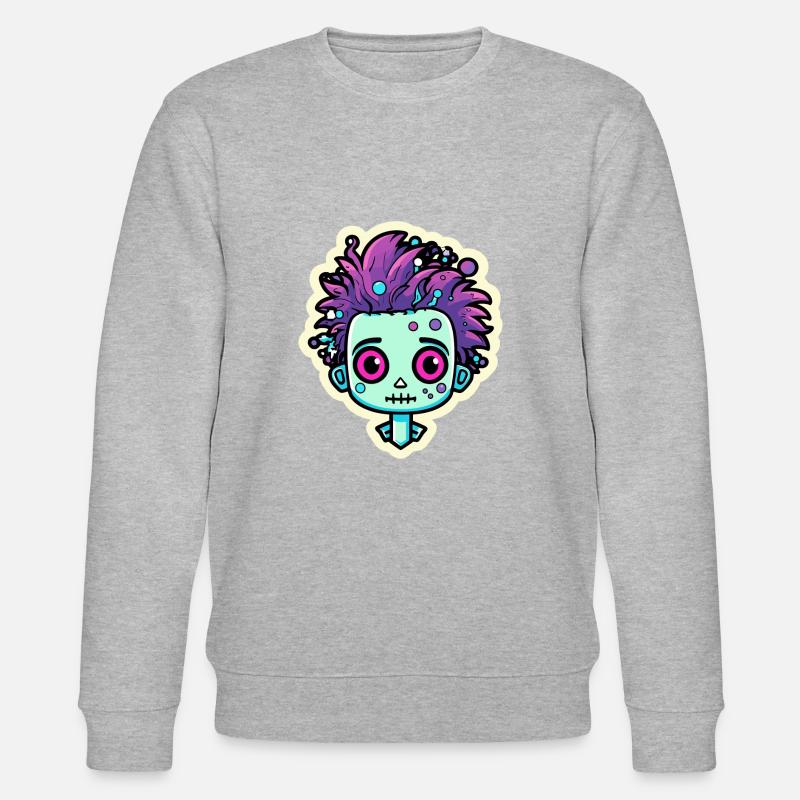 Illustration de zombie mignon - Sweat bio CHANGER Stanley/Stella Unisexe - gris chiné