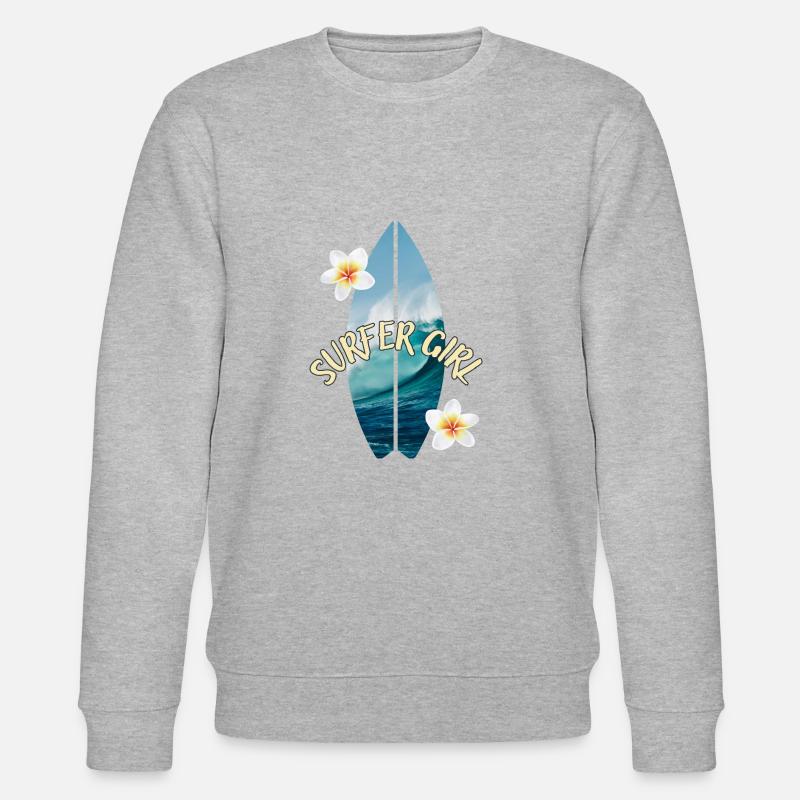 Fille surfeuse - Sweat bio CHANGER Stanley/Stella Unisexe - gris chiné