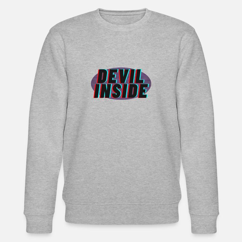 Devil Inside Vol 2 - Stanley/Stella Unisex Bio-Sweatshirt CHANGER  - Grau meliert