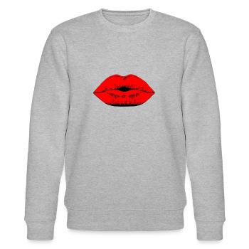 Lippen - Stanley/Stella Unisex Bio-Sweatshirt CHANGER  - Grau meliert - Vorne - Nik (191cm) & Marisol (170cm)