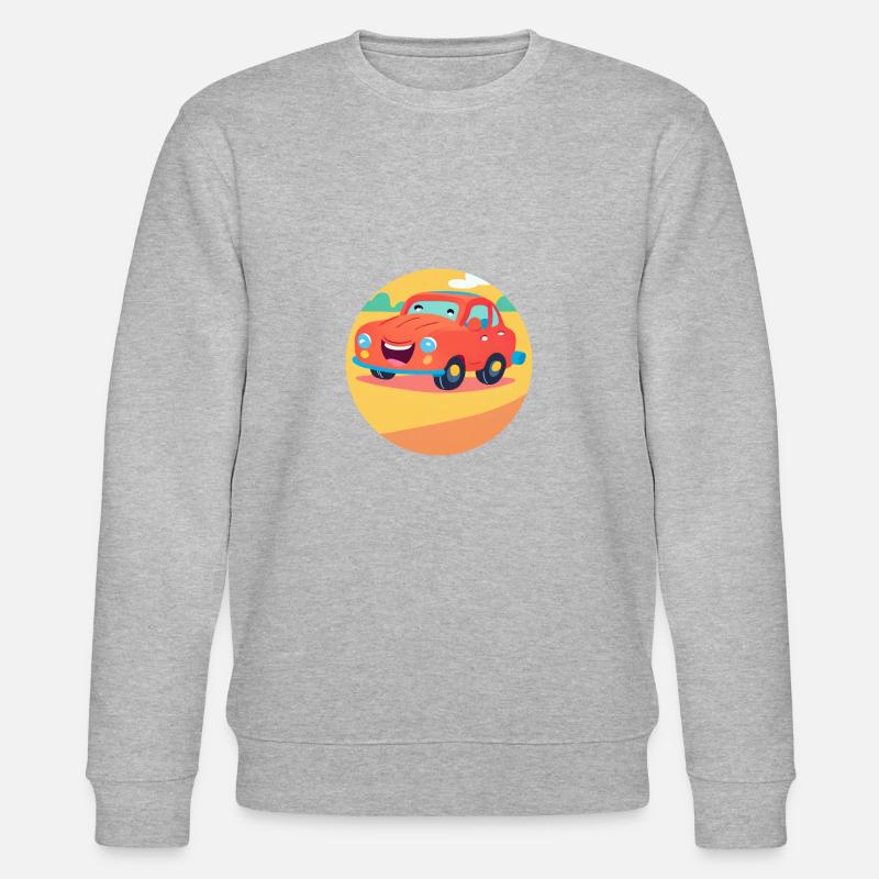 Fröhliche Fahrt Auto - Stanley/Stella Unisex Bio-Sweatshirt CHANGER  - Grau meliert