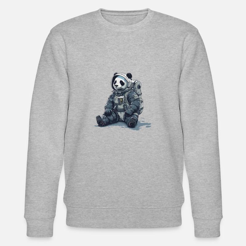 Panda Astronaut - Bamboo Rocket Adventures - Sweat bio CHANGER Stanley/Stella Unisexe - gris chiné