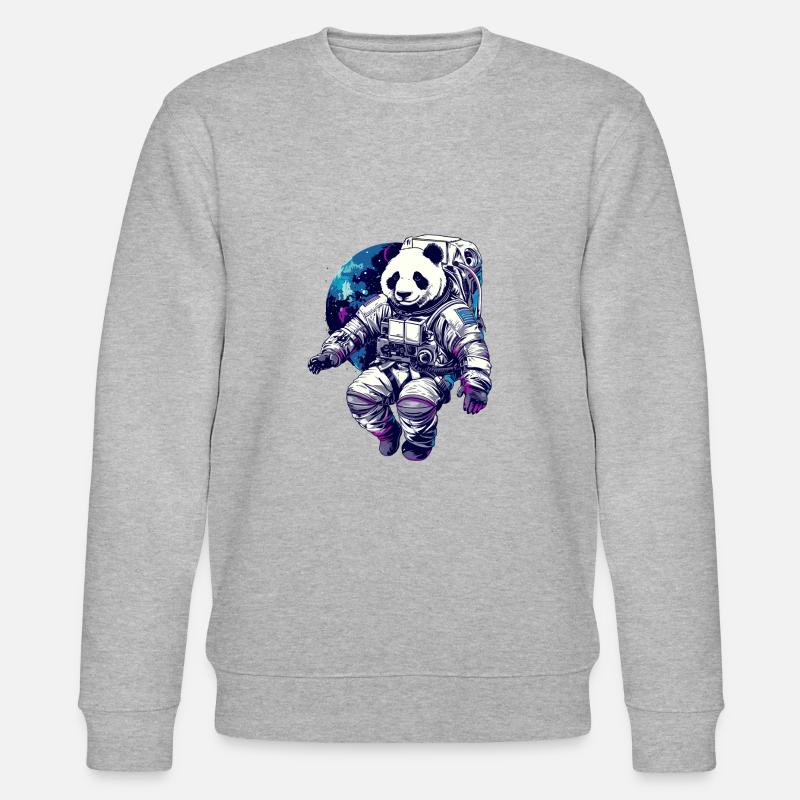 Panda Astronaut - Bamboo Rocket Adventures - Sweat bio CHANGER Stanley/Stella Unisexe - gris chiné