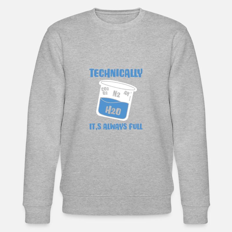Technically, it's always crowded - - Stanley/Stella CHANGER Unisex Organic Sweatshirt - heather grey