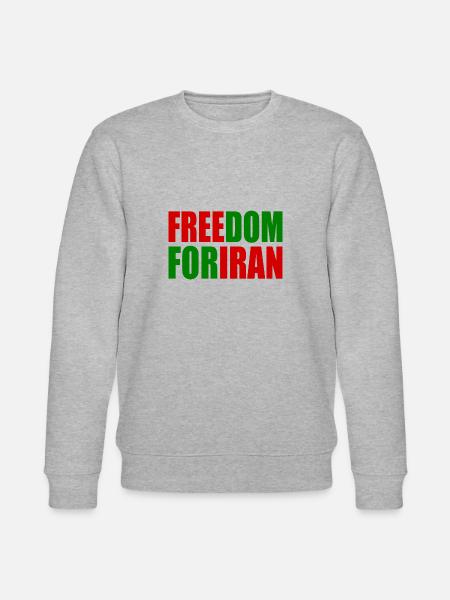 Freedom for iran - Stanley/Stella CHANGER Unisex Organic Sweatshirt - heather grey